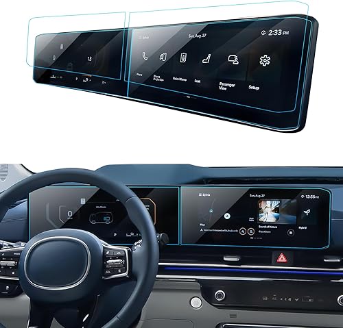 Vista 51 de Protector de Pantalla de Coche para 2015 2016 2017 2018 2019 Cadillac CTS Accesorios Navegación Pantalla Táctil Protector de Película de Vidrio