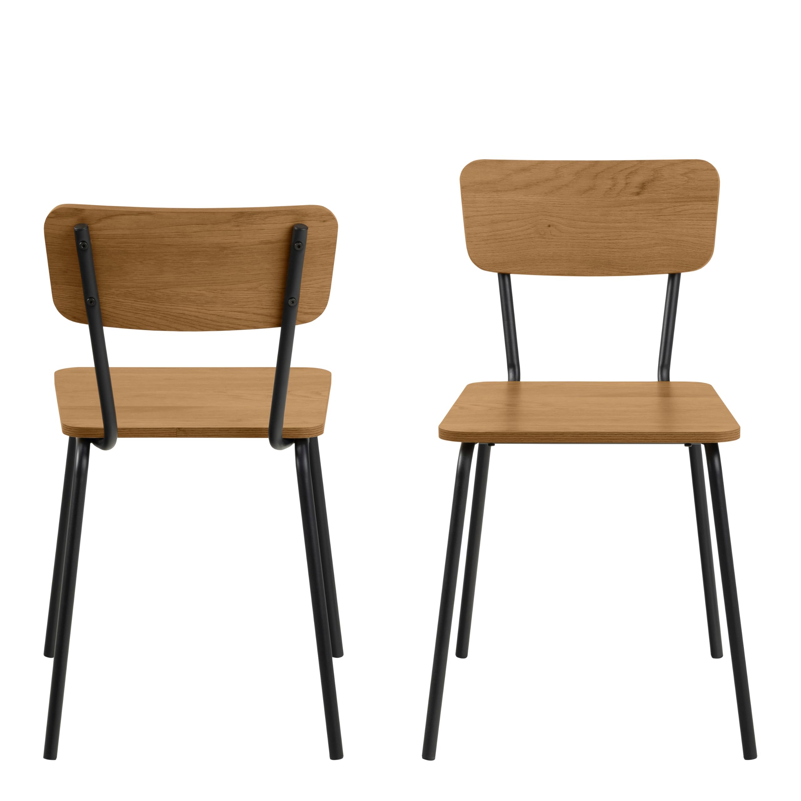 Furniture To Go, Oak, Dining Chair Set of 2 - Image 2