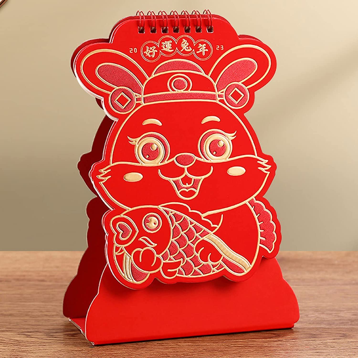 OLOTU Geschenke Tragbarer Mini-Kalender, Jan. 2023-Dez. 2023, Stehender Flip-Desktop-Kalender, Cartoon-Tischkalender 2023, Bürobedarf Schreibtischkalender