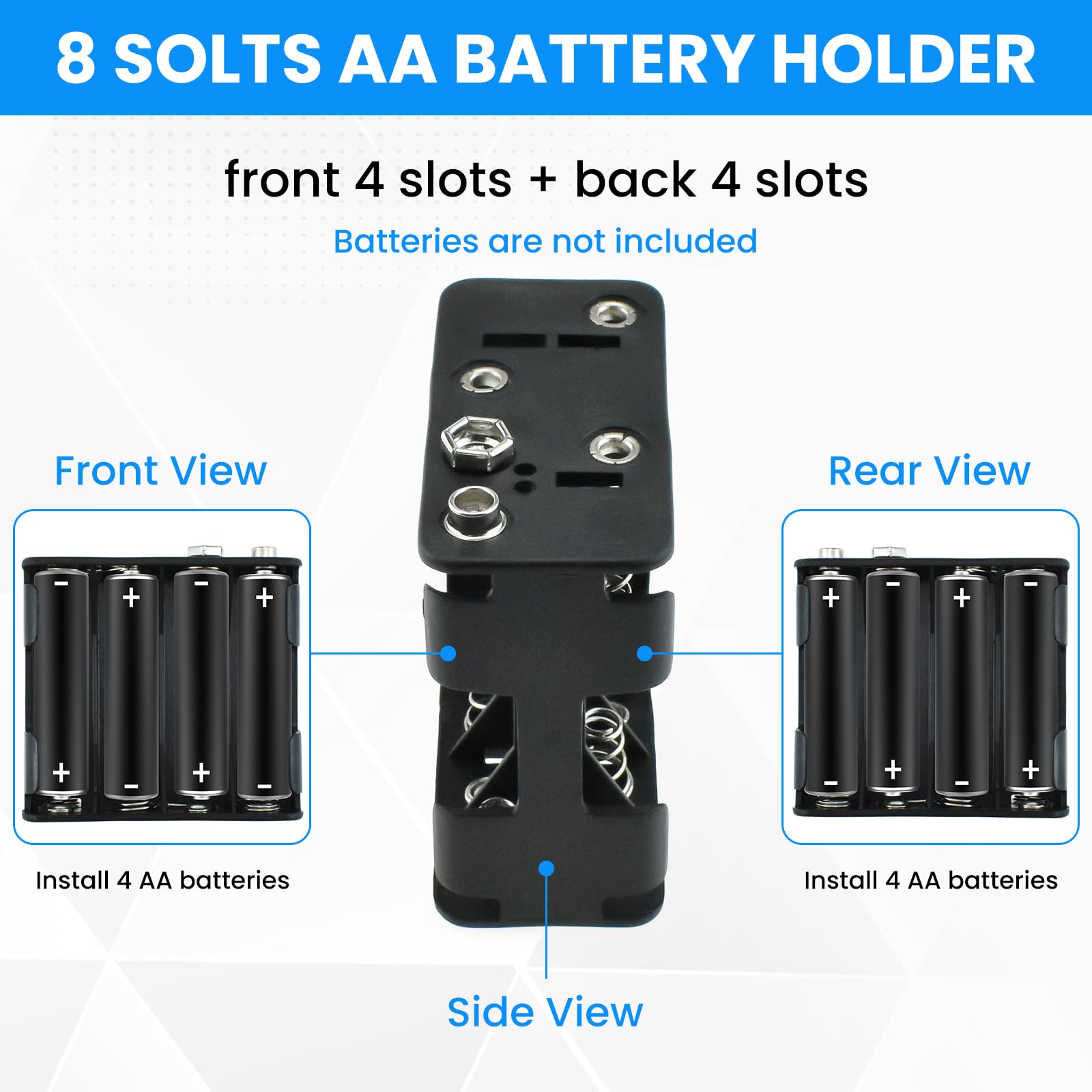 Amazon.com: SDTC Tech 2/4/6/8 x 1.5V AA Battery Holder with Snap