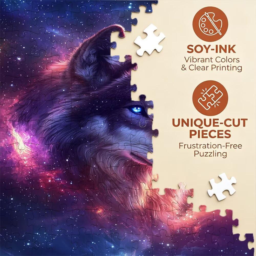 Puzzle 5000 Pezzi, Lupo Stellare 3D Puzzle per Adulti Impegnativo, Educa Puzzles Artistico, Divertente E Stimolante Puzzles Decorativo per La Famiglia, Regalo e Decorazione Pareti DX0YL6-943