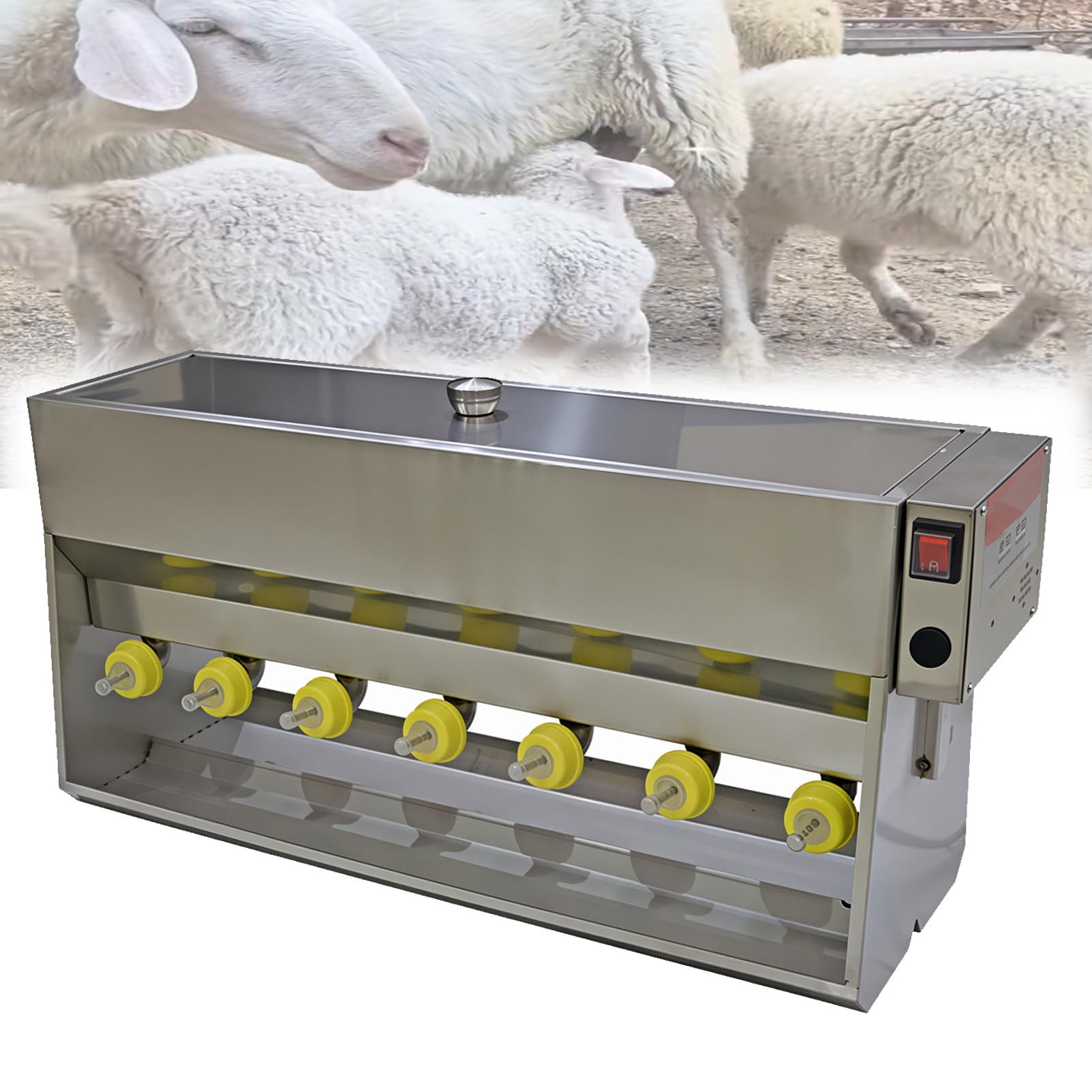 Pnpaea 14Nipples Automatic Nipple Feeder,Piglet Feeder,20L Constant Temperature Piglet Feeder, 10/14 Nipple Fully Automatic Nursing Machine For Farm Ranch Livestock