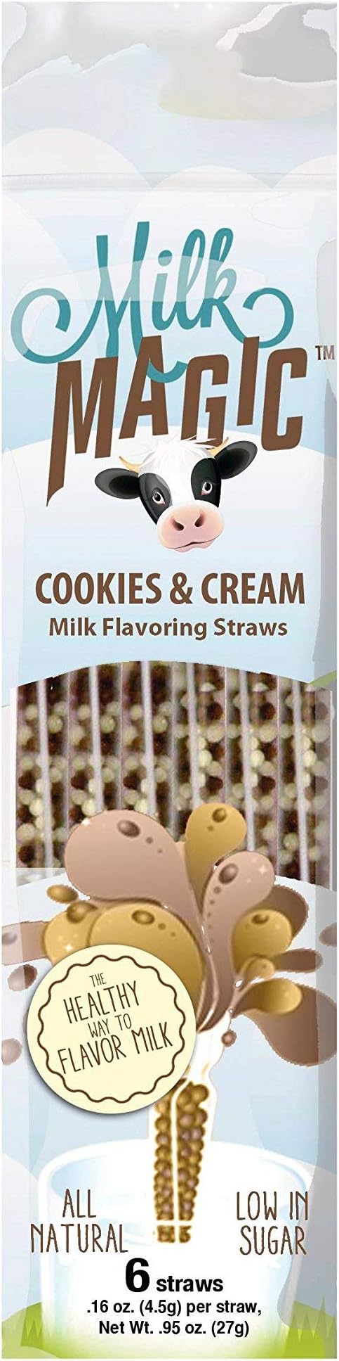 MILK MAGICMilk Flavoring Magic Straws Assorted Flavors (Cookies-n-Cream, 12 Count)