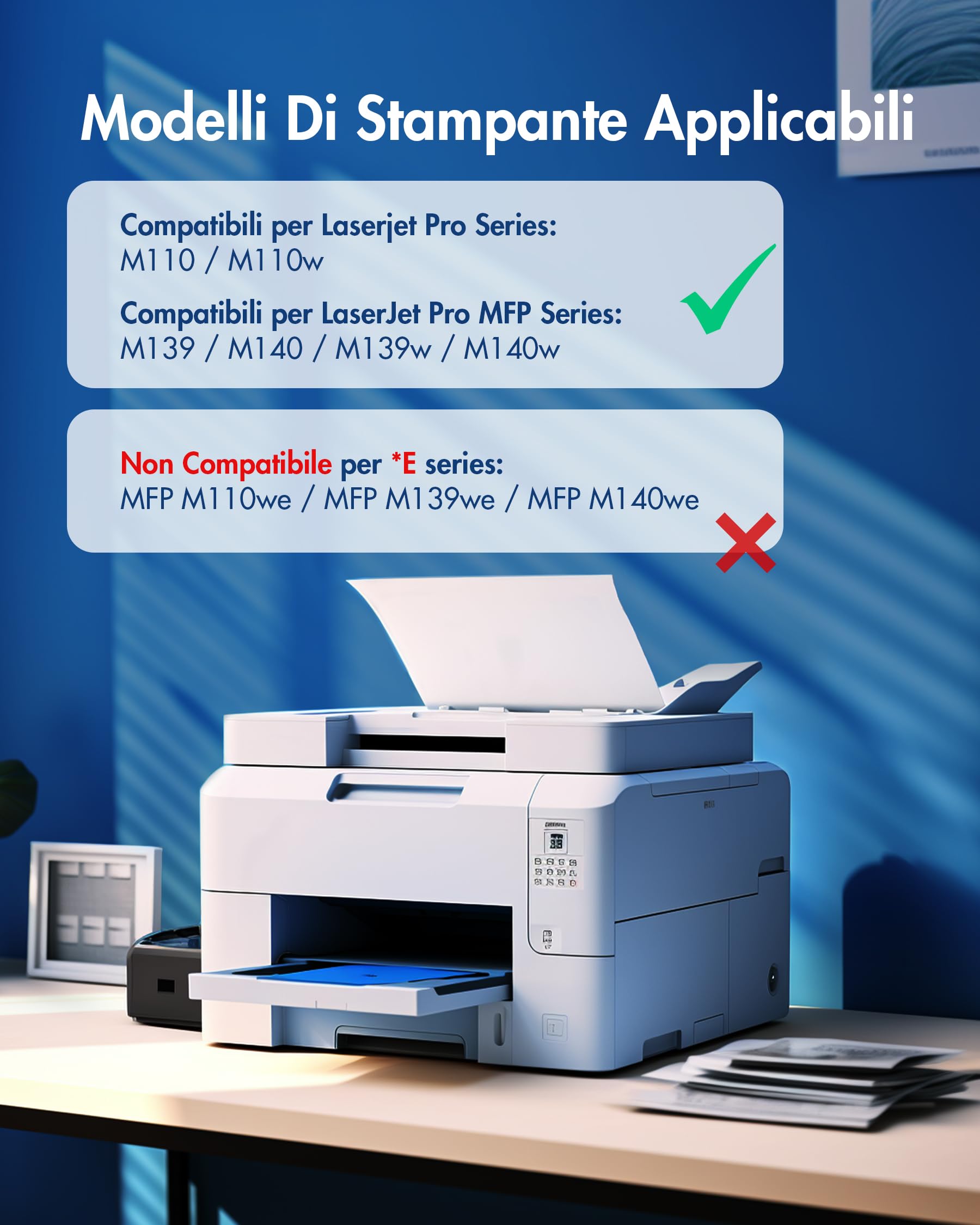VIPGOOD 142A W1420A Con Chip Toner Compatibile per HP 142A W1420A 142X W1420X Cartucce di Toner per Laserjet Pro M110w M110 MFP M140w M140 M139w M139 (1 Nero)