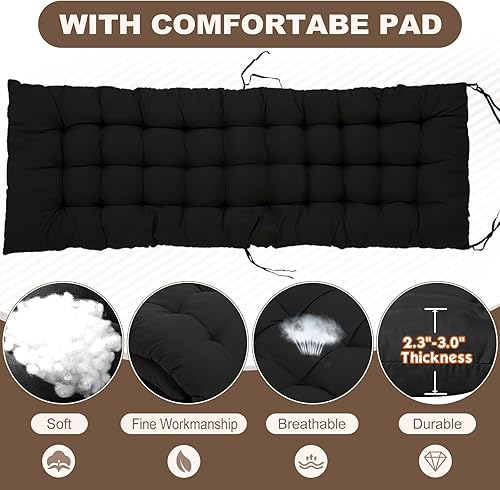 Miniatura 7 de DoCred Comfy Folding Recliner Chair - Bedroom & Living Room, Patio Lounge Chair with Removable Cushion for Indoor Outdoor Negro -,Azul,Gris,Azul