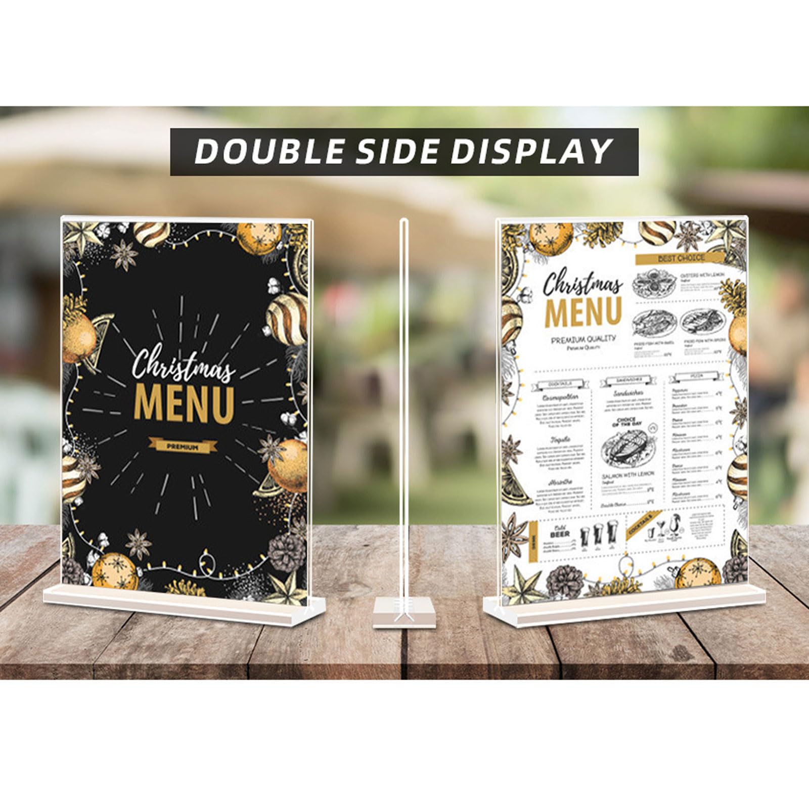 12 Pack Soporte para Letreros 8.5*11 inches Sobremesa Acrílico Expositor Metacrilato Soporte Menú Transparente doble cara Titular de Menú Póster Soporte Publicitario para carteles,folleto,folleto