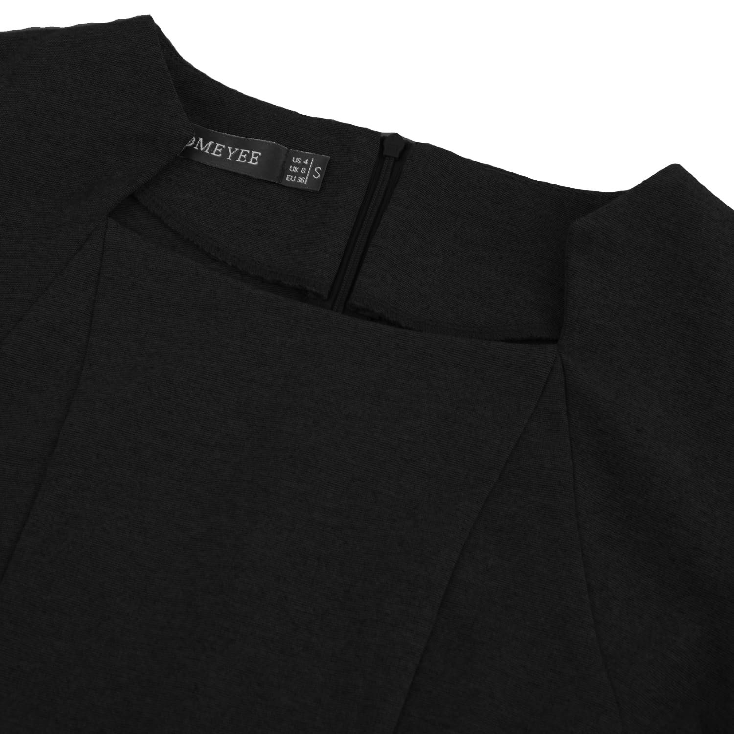 HOMEYEE Vestito delle Donne Elegante cap Sleeve Peplo Colore Solido Vestito da Cocktail Retro Lavoro d'ufficio Vestito Aderente B992