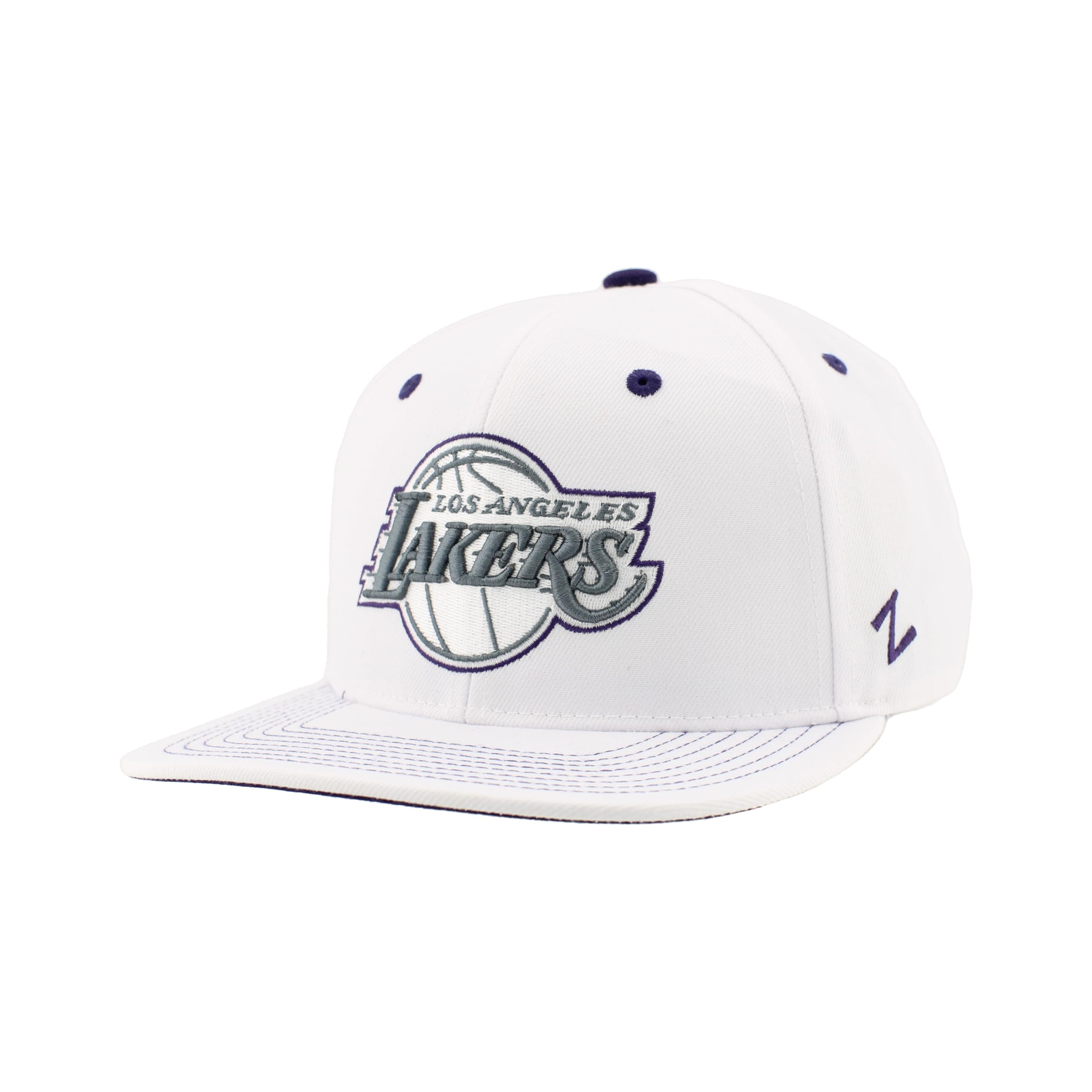 ZHATSNBA Officially Licensed Adjustable Snapback Hat Flat Bill Z11 Pop White