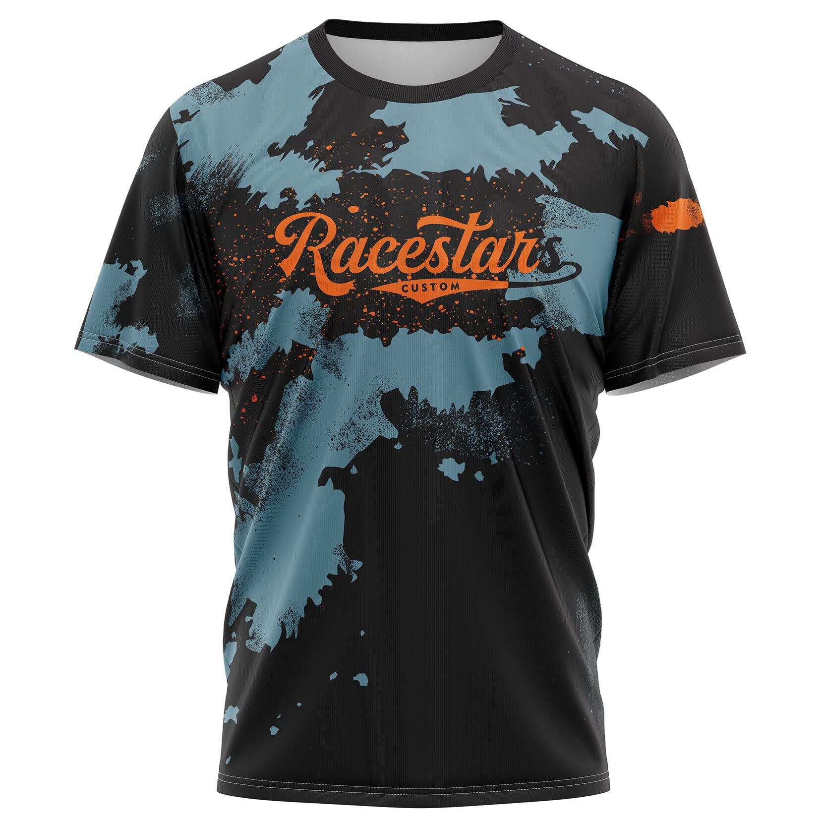 RACESTARS Motocross MTB Short Sleeve Mountain Bike Shirt Men's Cycling Jersey Anti-uv Enduro Racing Jersey