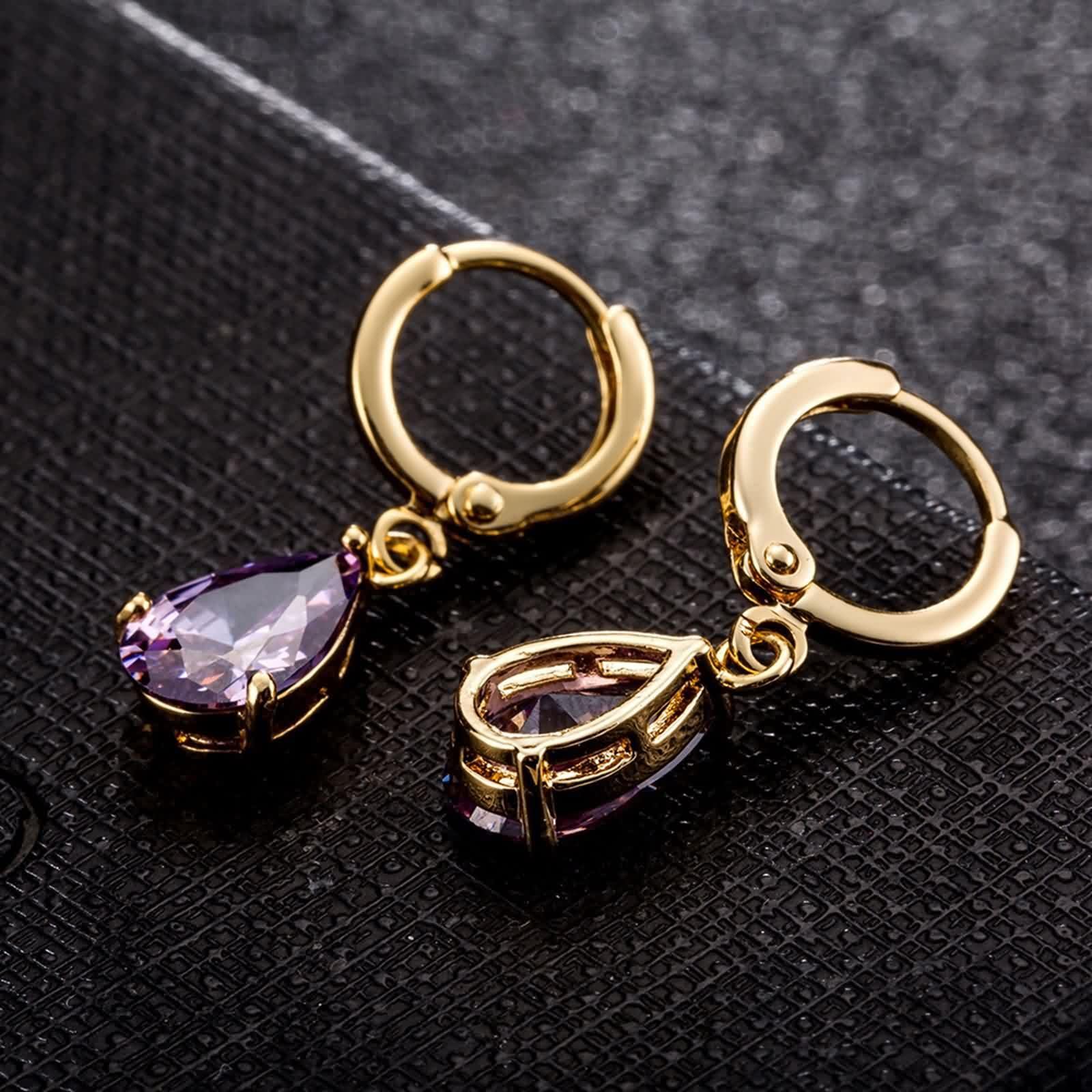 Pendientes vintage para mujer, oro Au375 de 9 quilates, verde oliva, granate, aro, pendientes de aro para mujer, pequeños de oro amarillo de 9 quilates