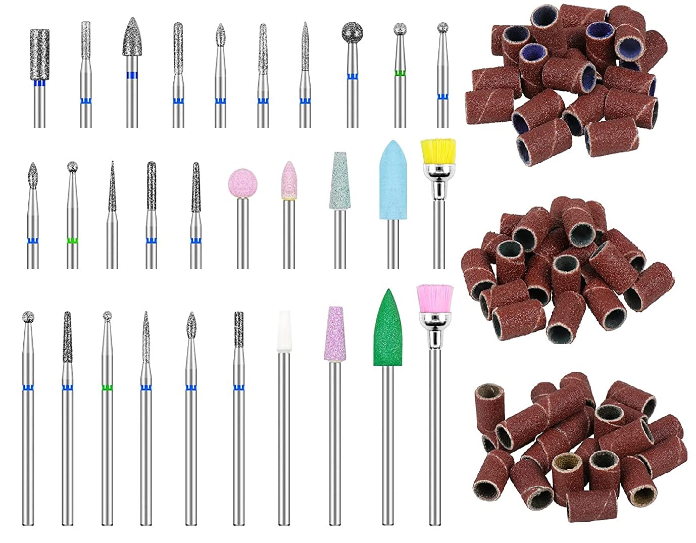 Homgaty 90Pcs Cuticle Nail Drill Cleaner Bit Bits W Set security