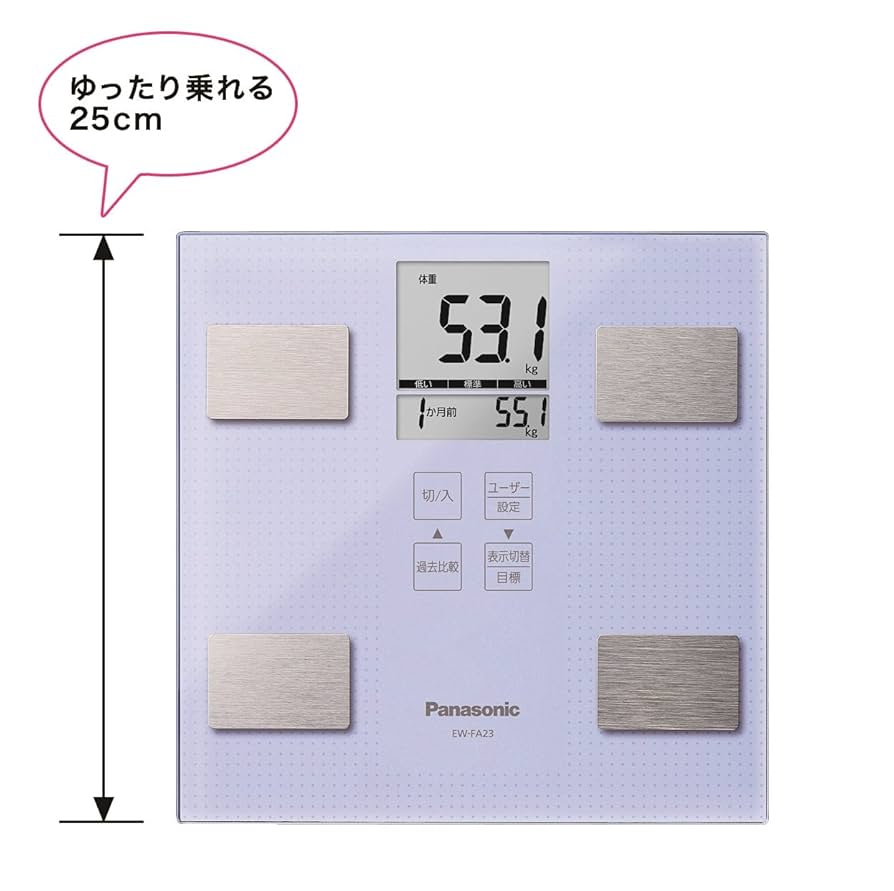 Amazon | パナソニック 体重・体組成計 ライトブルー EW-FA23-LA