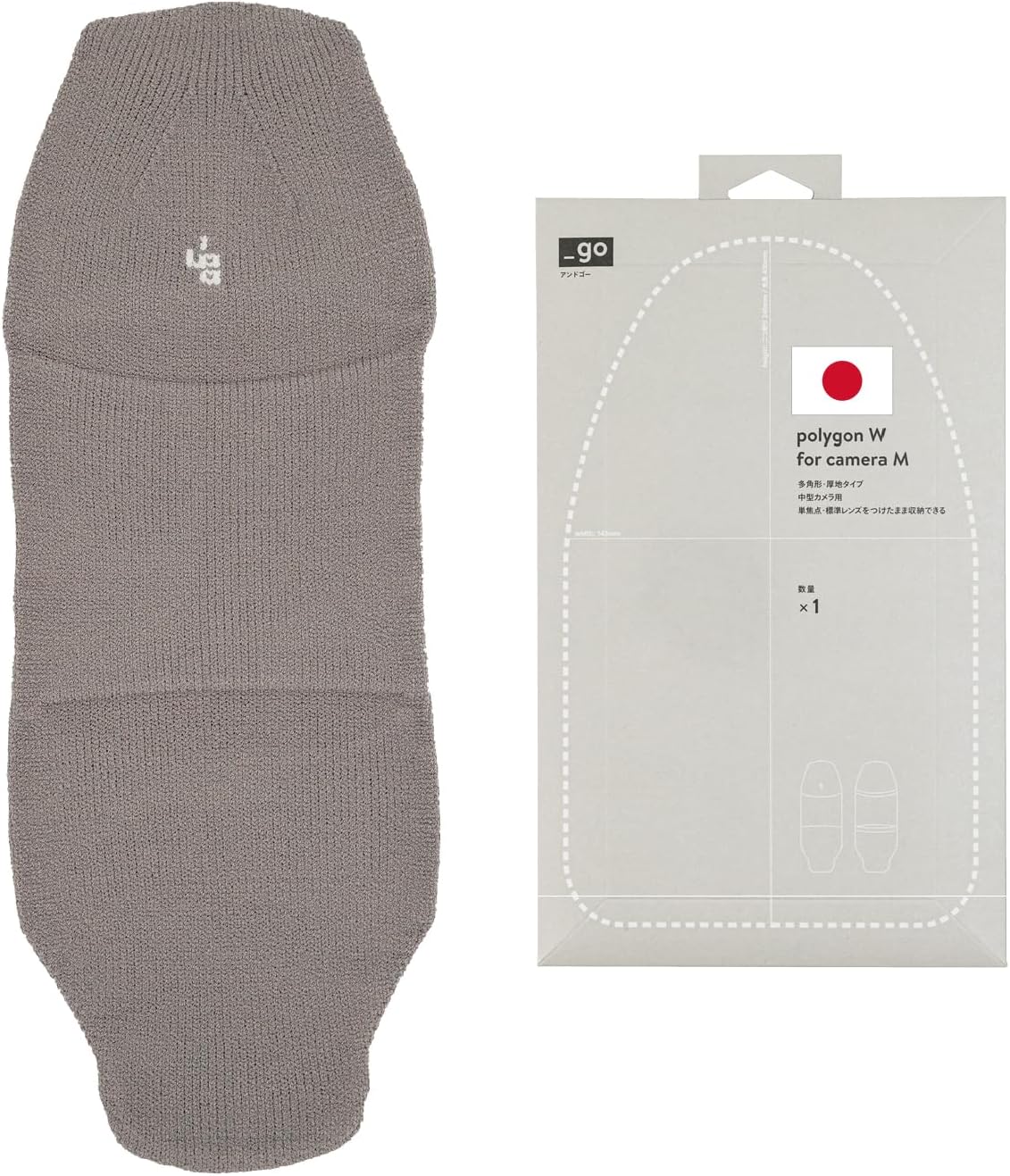 Camera Cover, Polygon W, Made in Japan, M size, Light Gray