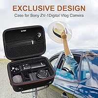 Vista 8 de LTGEM - Funda compatible con cámara digital Sony ZV-1F ZV-1 ZV-1 II Vlog - Kit de accesorios para cámara digital, trípode, micrófono y vlogger