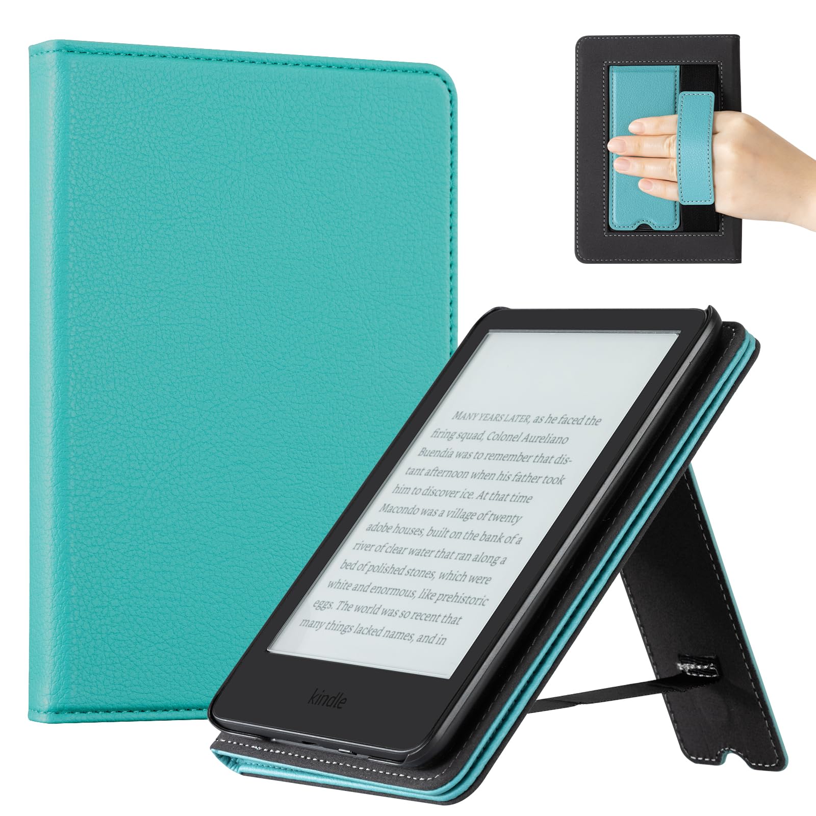 CoBak Case for 6" E-Reader Cases (2024 &amp; 2022, 11th Gen) - PU Leather Smart Cover with Auto Sleep/Wake &amp; Hand Strap, Premium Protective Case for E-Reader Case