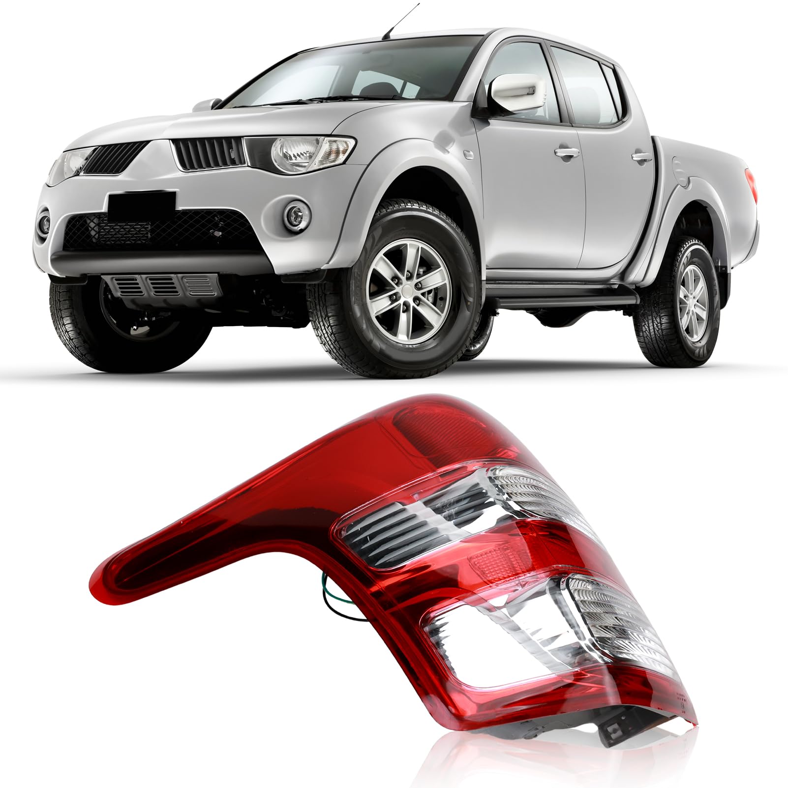 Luces Traseras izquierdo para Mitsubishi L200 2015 2016 2017 GrupoLuz Trasera para 8330A943 8330A944 Faros traseros Luz de freno lateral Lado conductor