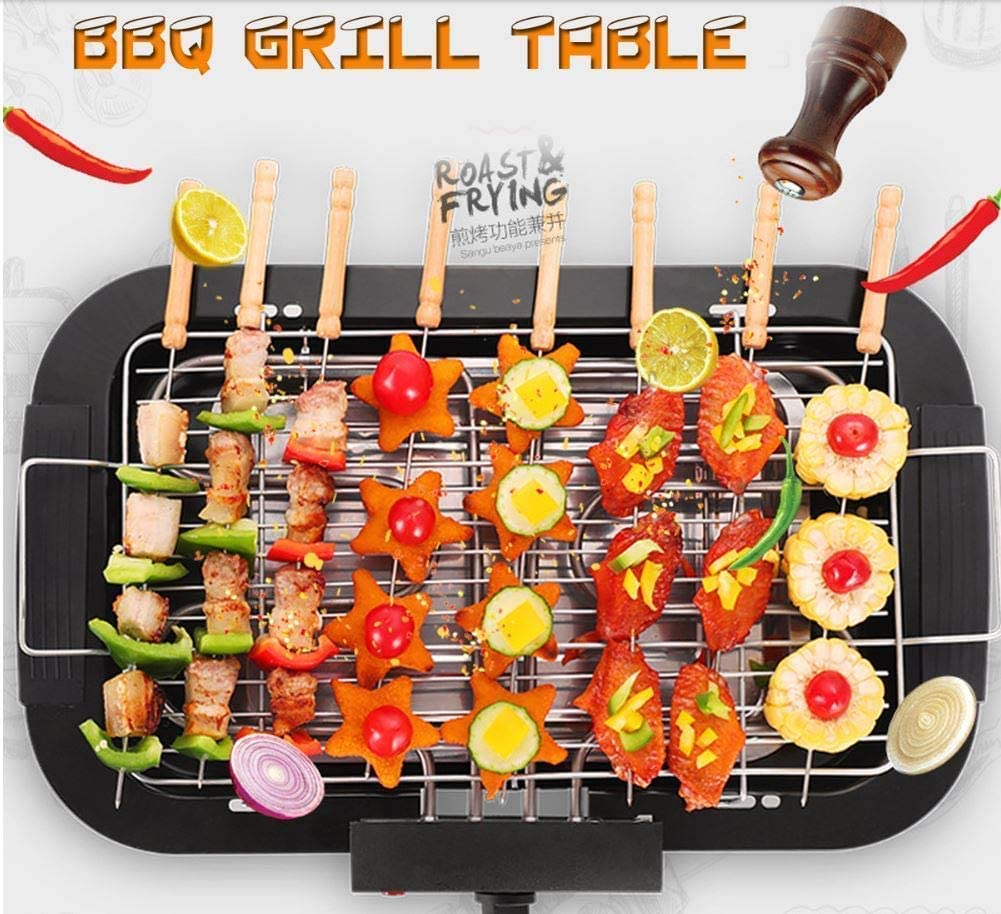 Drumstone (𝟏𝟓 𝐘𝐞𝐚𝐫𝐬 𝐖𝐚𝐫𝐫𝐚𝐧𝐭𝐲) Barbeque Grill Grilling Set Machine Charcoal Electric Dual-Purpose Household Outdoor Multi-Function Double Electric Oven 2000W Barbecue for Home - Image 6 thumbnail