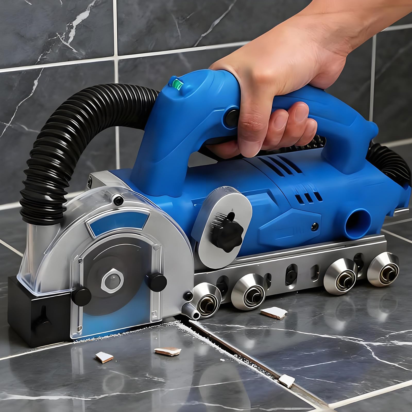 Limpiador de lechada de azulejos domésticos, 1200 W, 9000 r/min, herramienta eléctrica compacta para limpiar huecos entre azulejos de cerámica, mantenimiento rápido y fácil de juntas