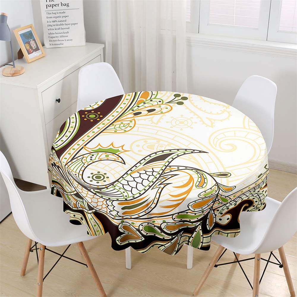 Chickw1 Nappe Ronde Anti Tache Impermeable, Nappe En Polyester