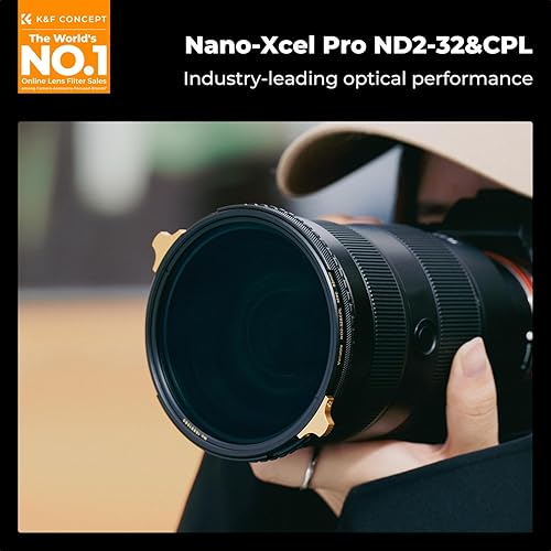 Miniatura 2 de K&F CONCEPT 82mm Filtro ND2-32 Variable de Densidad Neutra y Filtro Polarizador Circular 2-en-1 para Lente de Cámara, Impermeable, Resistente a