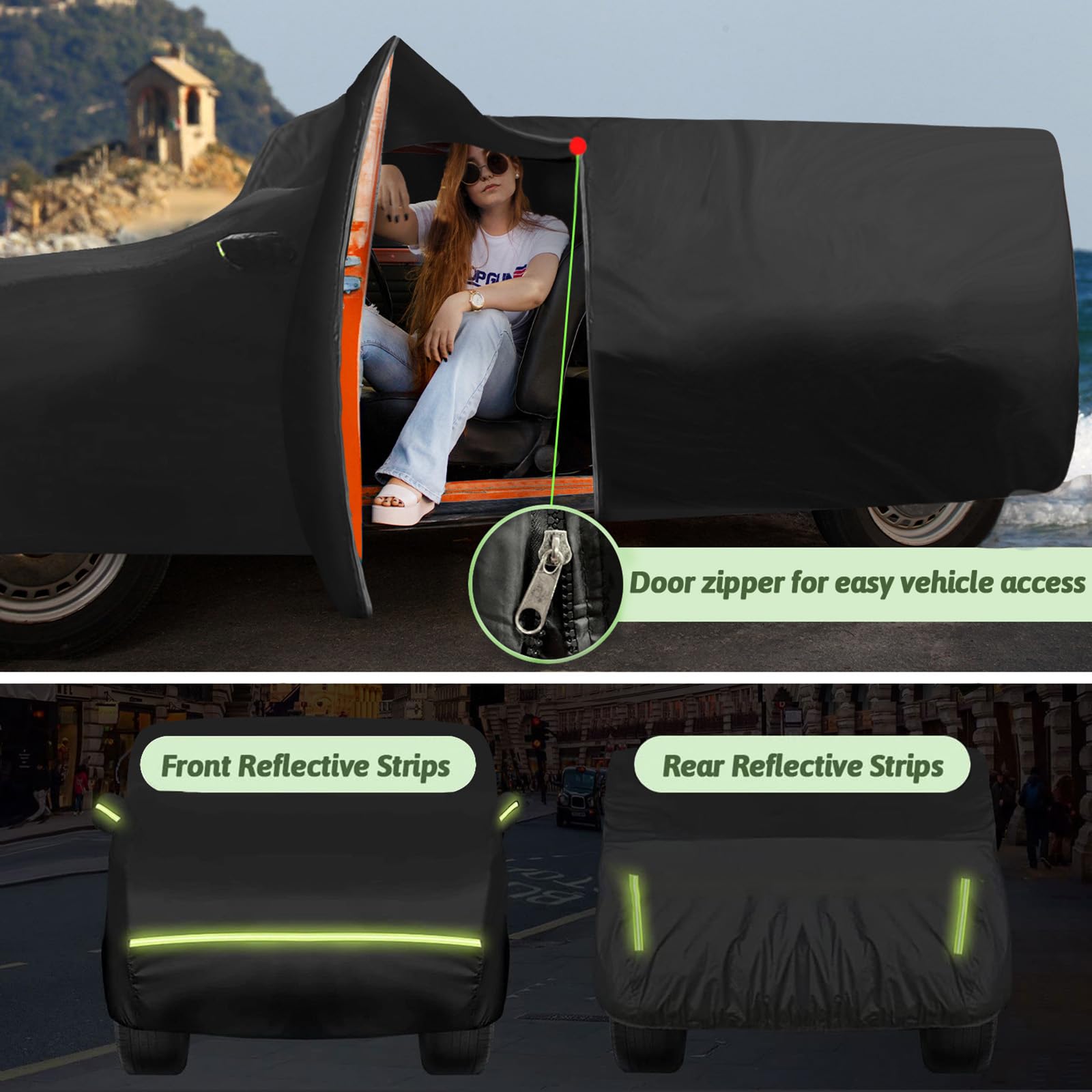 BETERNY Car Cover for 2021-2025 Bronco 4 Door 6 Layers Waterproof Sun Rain UV Dust Snow Protection Outdoor — view 5