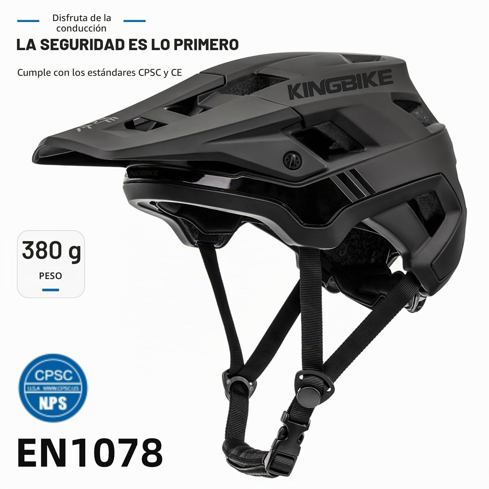Casco de bicicleta de montaña con visera desmontable para hombre, mujer, adultos, jóvenes
