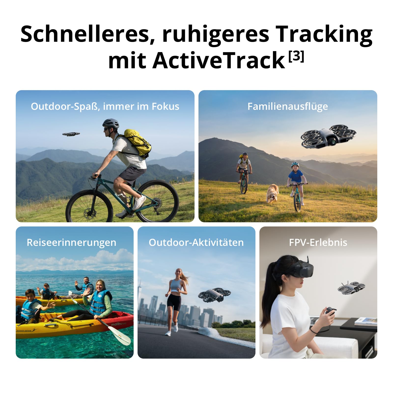 DJI Neo 2 Drohne, 4K, ActiveTrack, Gestensteuerung, Hinderniserkennung, Einsteiger