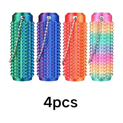 Anxiety & Stress Relief Keychain 4PCS, 3D Printed Desk & Office Focus Gadget