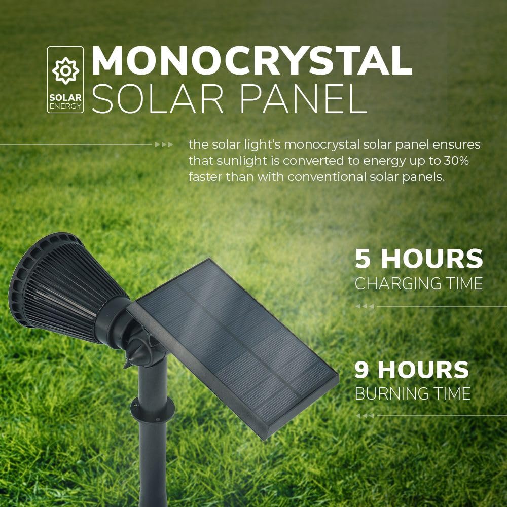 HOFTRONIC - Solar Prikspot Bend IP65 - Luci da giardino impermeabili a energia solare 4 x faretti da terra - Faretti da giardino - Illuminazione da vialetto - Lampada solare invernale con faretto