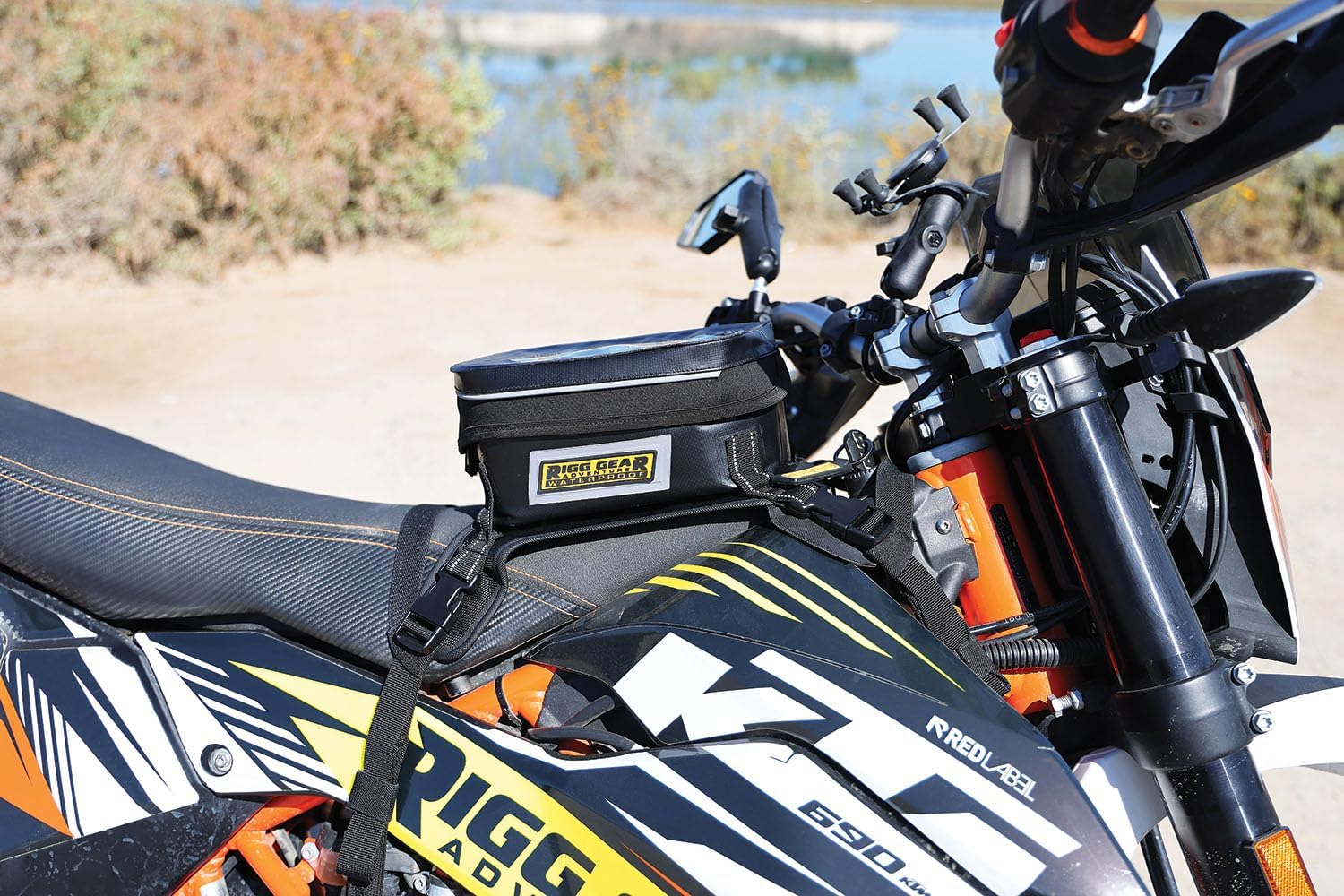 Nelson Rigg Waterproof Hurricane Dual Sport/Enduro Tank Bag, Black/Grey