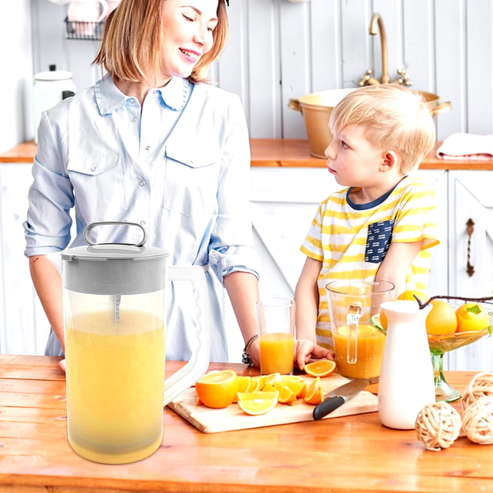 Amazon.com: 1 Pack Mixing Pitcher for Drink, 2 Quart/ 64oz Plastic