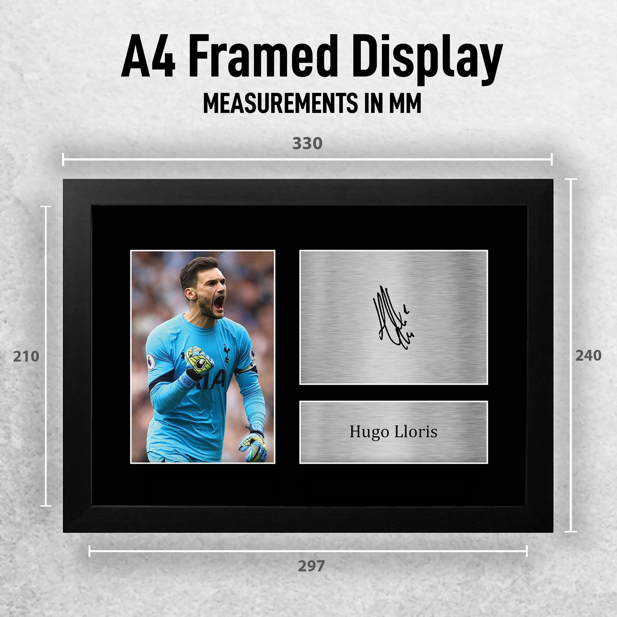 HWC Trading FR A4 Hugo Lloris Tottenham Hotspurs Gifts Printed Signed Autograph Picture for Football Fans and Supporters - A4 Framed - Image 2