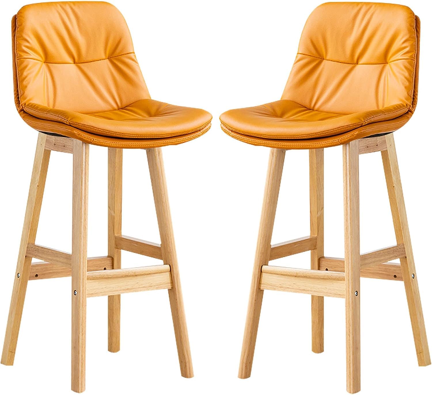 Tabouret de bar confortable avec dossier et repose-pieds pour comptoir