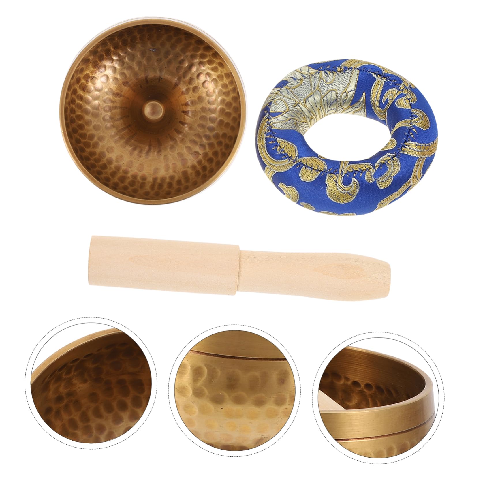 Campana Tibetana per Meditazione Yoga, Set 1 Pezzo Oro
