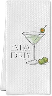 Dirty Martini Kitchen Towels,Dirty Martini Dish Towels,Martini Decor for Martini Party Kitchen Bar Pub,Martini Gifts for Women,16X24 Inches