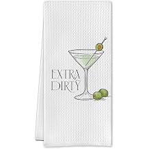 Dirty Martini Kitchen Towels,Dirty Martini Dish Towels,Martini Decor for Martini Party Kitchen Bar Pub,Martini Gifts for Women,16X24 Inches