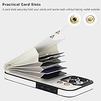 Vista 4 de Folosu Funda compatible con iPhone 15 Pro con soporte para tarjetas, rotación de 360°, soporte de anillo de dedo con función atril, bloqueo RFID