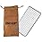 Branded Boards Portable Bushcraft Stainless BBQ Large Cooking Grill Grate & Burlap Hemp Drawstring Bag. Camping, Campfires, Backpacking, Hunting & Fishing. (Large Grill & Bag ONLY)