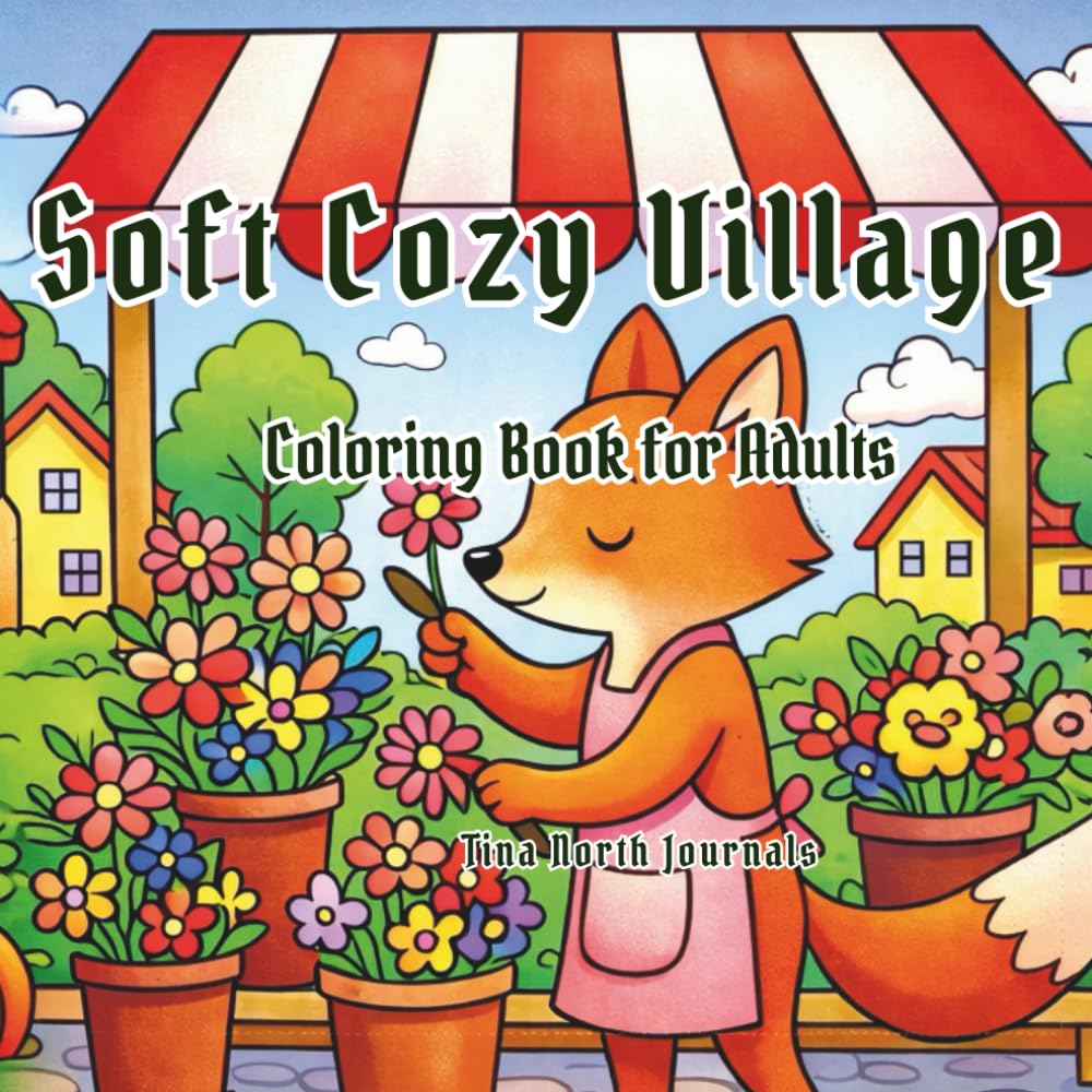 Soft Cozy Village: A Relaxing Coloring Book for Adults Featuring Peaceful Village Scenes