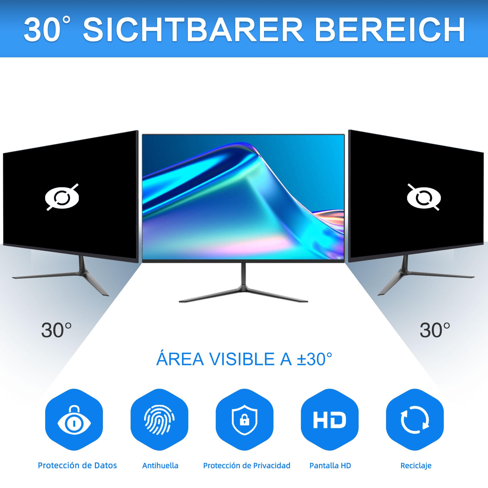 ZOEGAA Pantalla Antipiquete para Monitor 29 pulgadas 21:9, Desmontable, Pantalla Antipiquete con Bloqueo de Luz Azul y Antirreflejo, para HP/Dell/Acer/Lenovo/ThinkPad/Asus