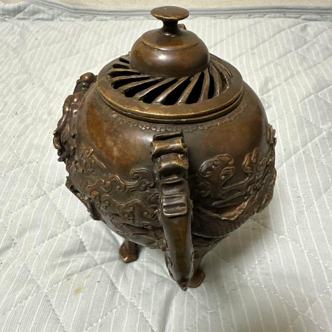 時代物 大明宣徳年製 銅香炉 唐銅 香道具 銅器 唐物 中国