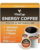 Vista 22 de VitaCup Cápsulas de café Extra Shot, tostado oscuro intenso con café expreso, alta cafeína, vitamina B12, antioxidantes, cápsulas reciclables