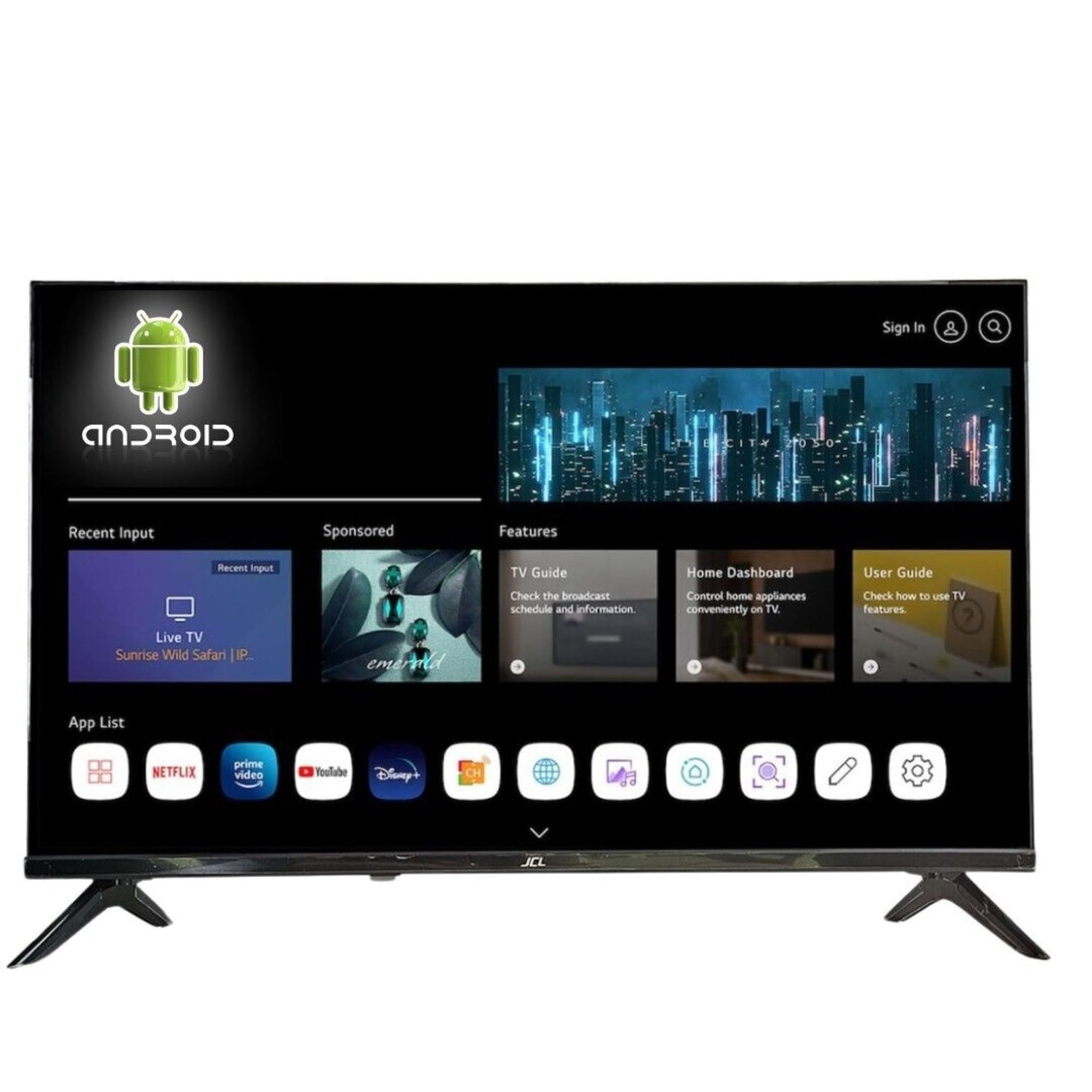 TV LED 32" JCL32RWHD HD SMART TV WIFI DVB-T2 ANDROID