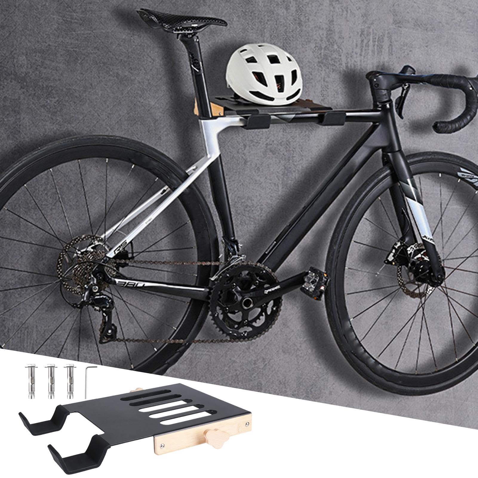 Fahrrad-Wandhalterung – Garagen-Fahrrad-Wandhalterung, Wandhalterung, montierter Fahrradaufbewahrungsständer, Montagezubehör, Platz, Fahrradhalterung für Balkon