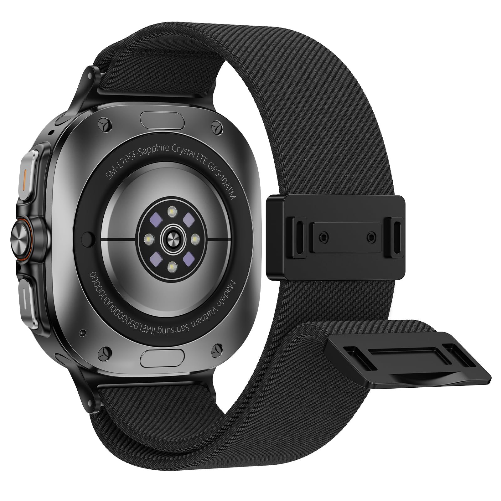 Goton Magnetic Elastic Band for Samsung Galaxy Watch 7 6 5 4 FE 40m 44mm / Ultra 47mm / Watch6 Classic 43mm 47mm / 5 Pro 45mm / 4 Classic 42mm 46mm, 20mm Stretchy Nylon Strap for Men Women