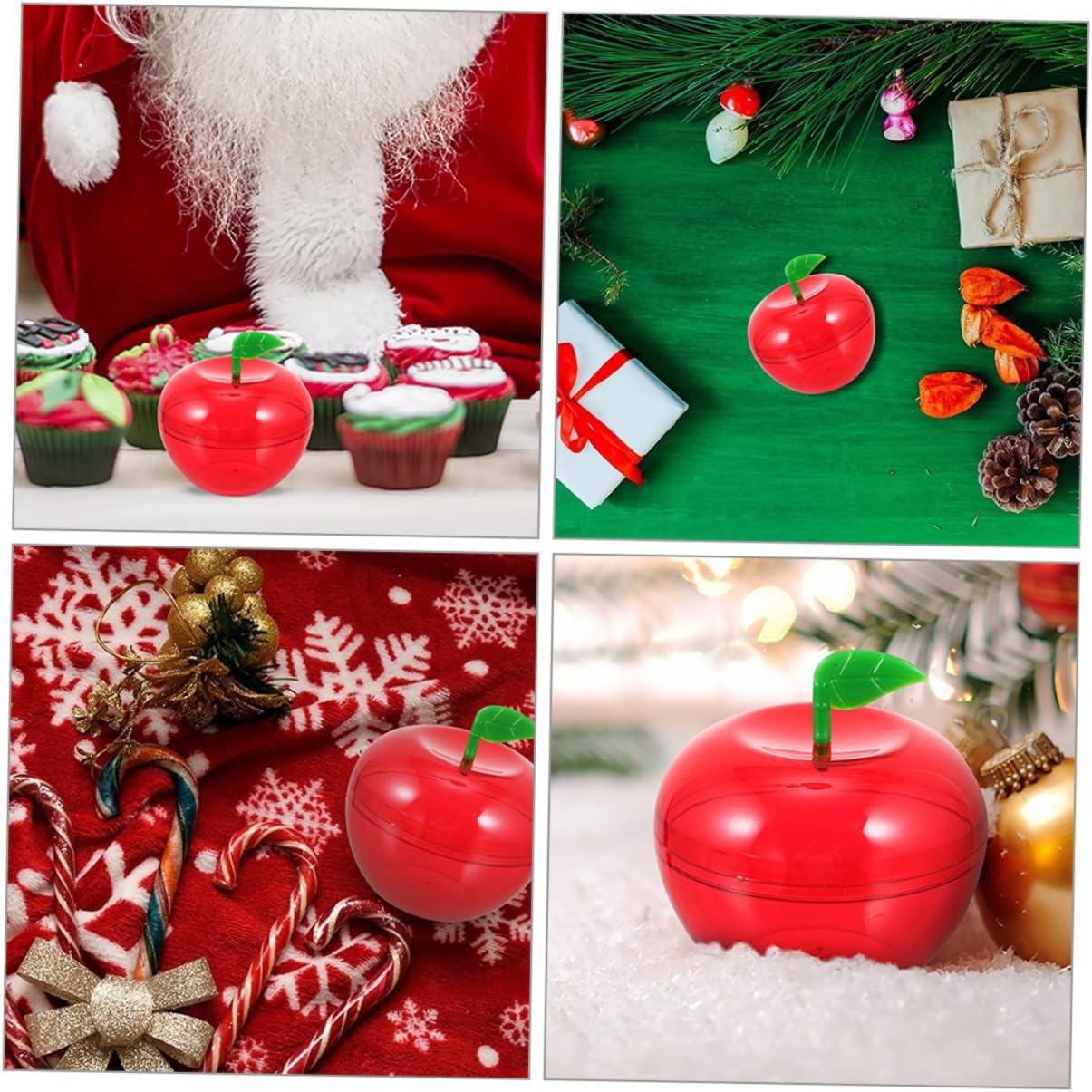 PLAFOPE 50pcs Christmas Candy Boxes Fruit-shaped Goody Containers for Treats Wedding Favors and Holiday Celebrations for Parties and Family Gatherings