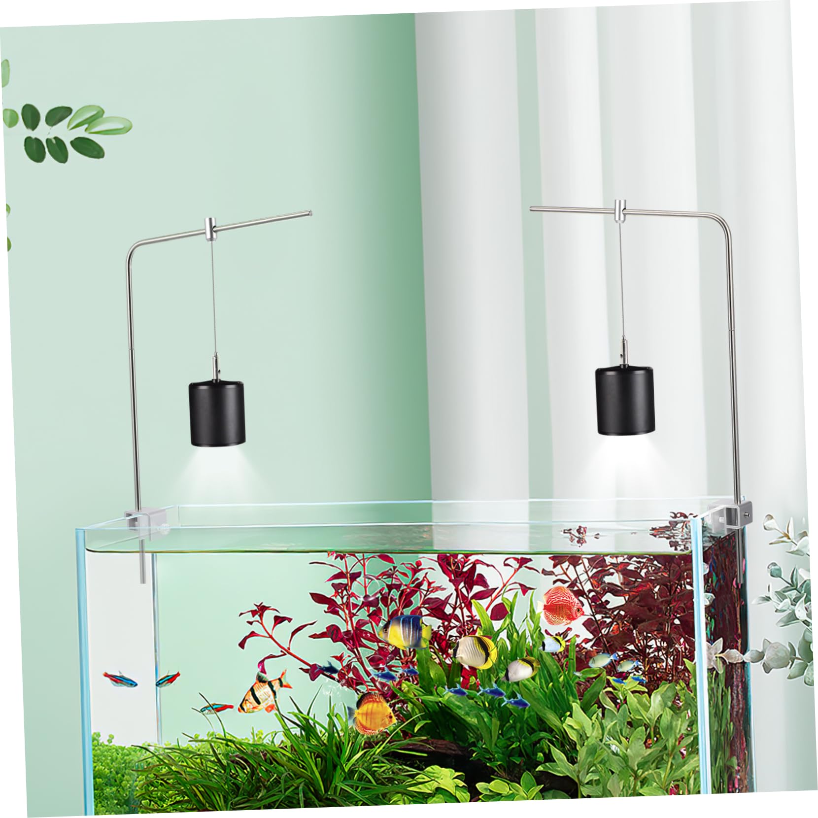 BESPORTBLE 1juego Soporte De Luz Para Acuario Soporte Ajustable Para Pecera Rack Resistente y Para Iluminación De Acuarios