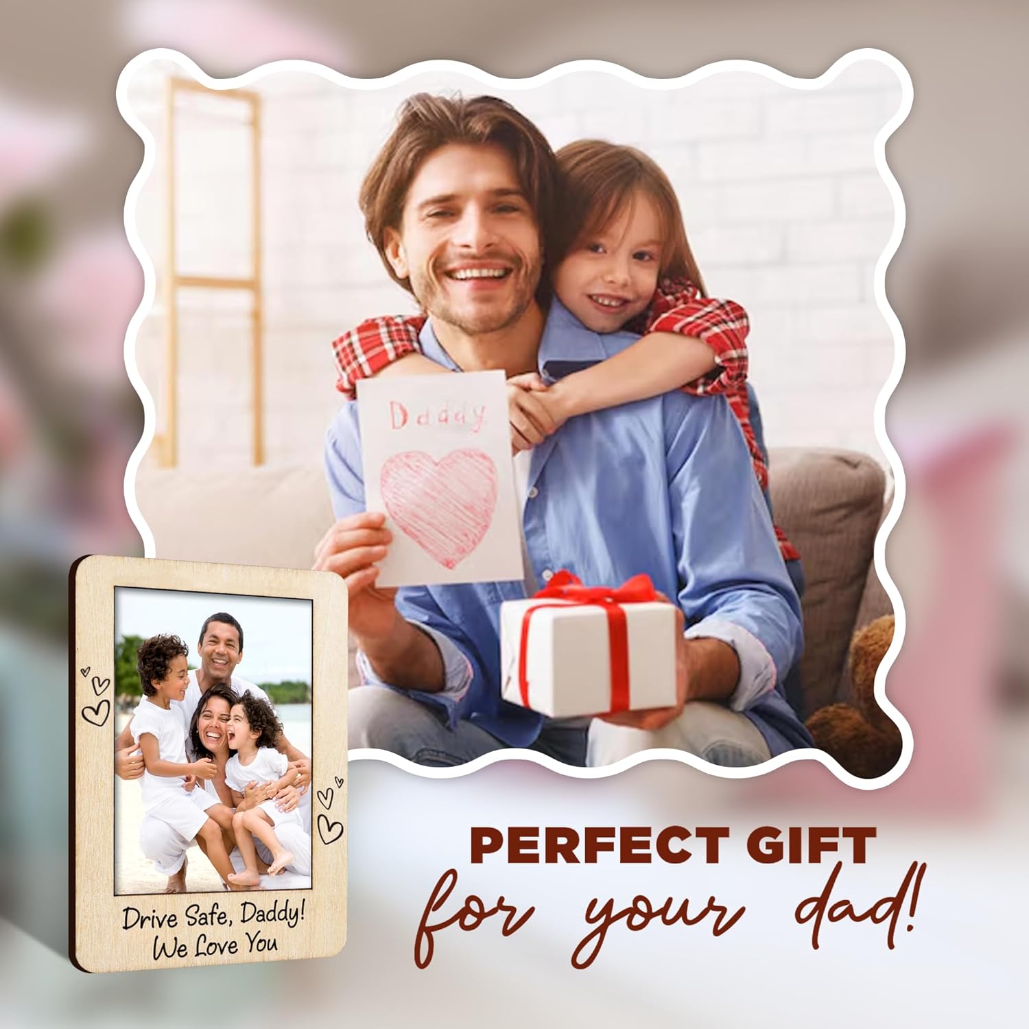 Best Dad Ever Gifts - Visor Clip Photo Frame - Drive Safe I Love You Visor Clips - Polaroid Picture Holder - Image 7