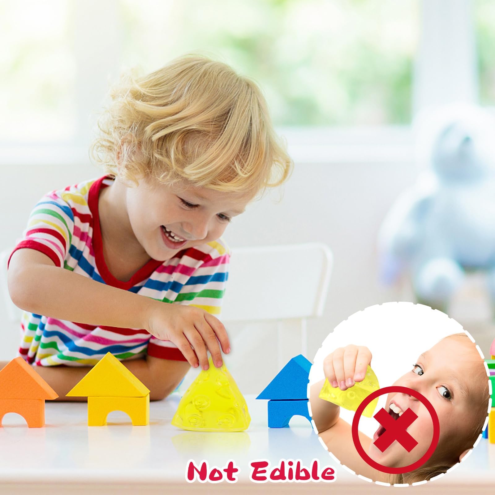 2 szt. Cheese Squishies, super miękka piłka antystresowa o powolnym wzroście, zabawka do wyciskania, uwalnia lęk, fidget, nowość, prezenty urodzinowe, nagrody w klasie, 2 szt