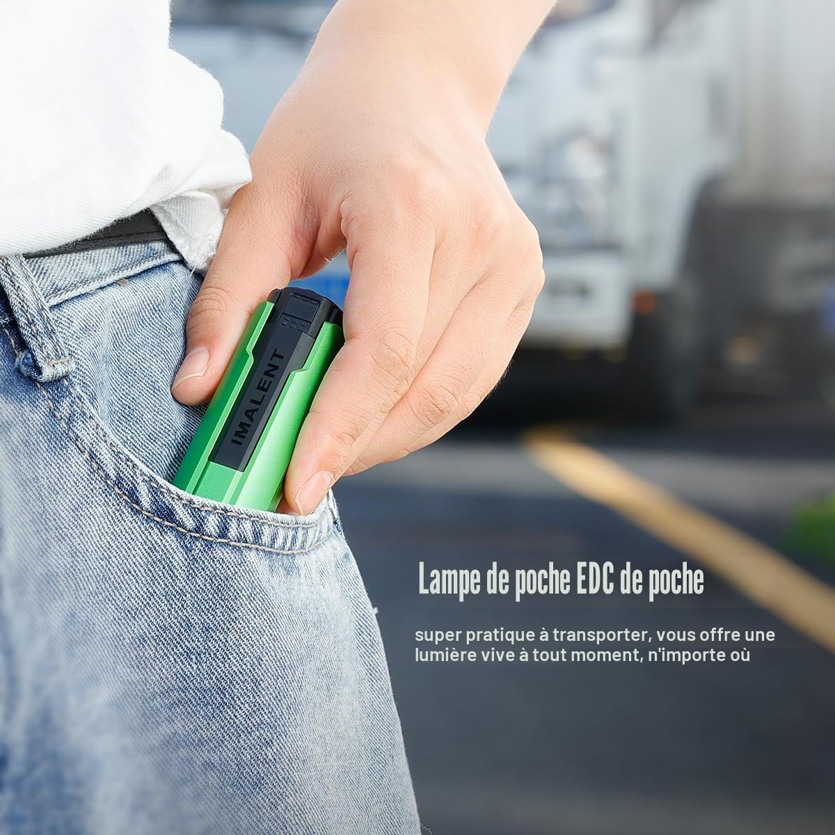 IMALENT LD70 mini EDC Lampe Torche 4000lumens, Petite Lampe Rechargeable Puissante avec Porte-Clés - Torche LED One CREE XHP70.2 Lampes, Idéal pour la promenade de chien et la pêche-Vert